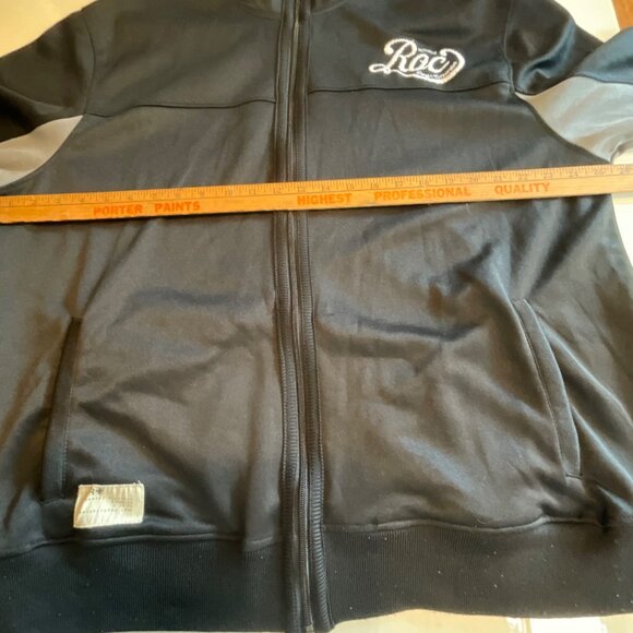 Rocawear Black Extra Large  Polyester Jacket Zip Pockets Contrasting‎ Under Arm - Picture 6 of 8